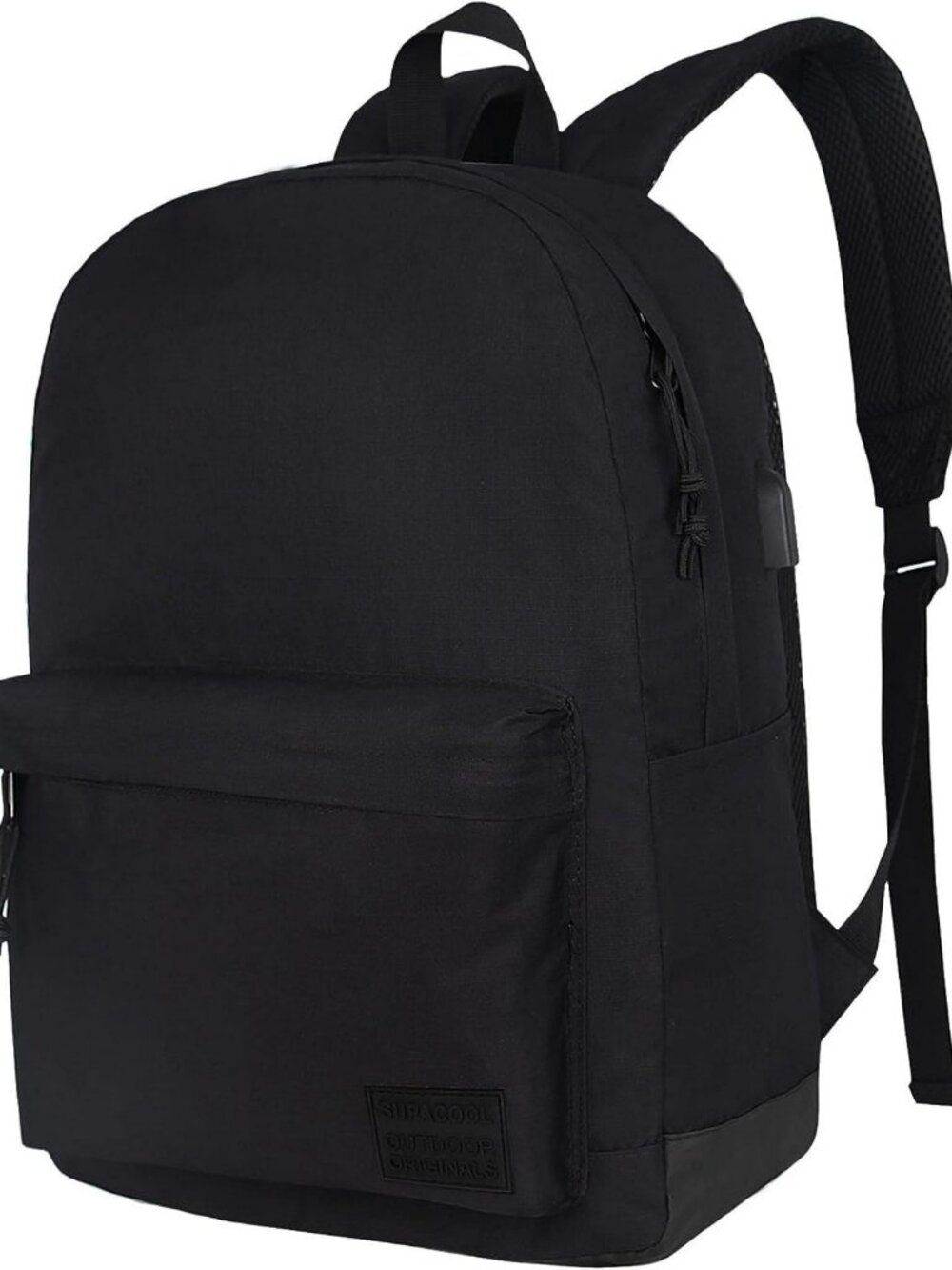 Stylish Lightweight Black Laptop Backpack for Work, School & Travel - Unisex